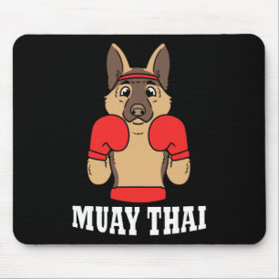 Animal Humor Thai Kickboxing Funny Dog Muay Thai Mouse Mat