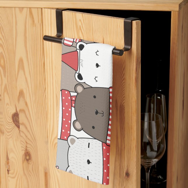 Animal Illustration Tea Towel (Thirds Fold)