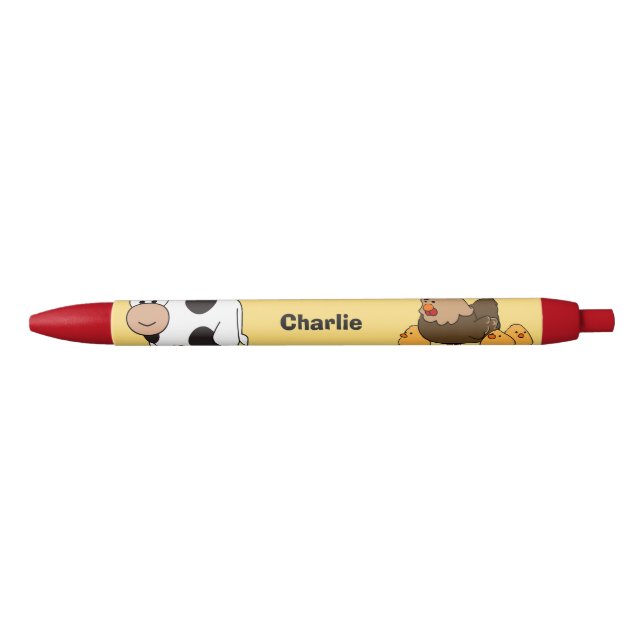 Animal illustrations custom name kids' pens (Front)