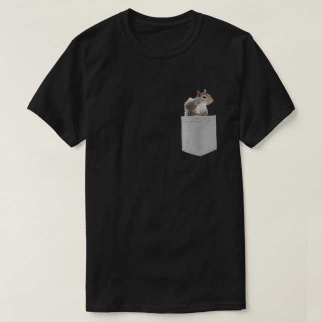 Animal In Your Pocket American Grey Squirrel Long  T-Shirt (Design Front)