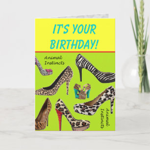 Animal Instincts - Happy Birthday Card