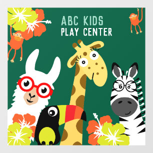 Animal Jungle Safari Play Centre Window Cling