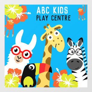 Animal Jungle Safari Play Centre Window Cling