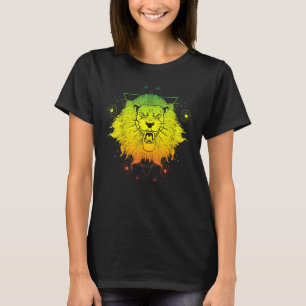 Animal King Sacred Geometry Africa Safari Lion T-Shirt