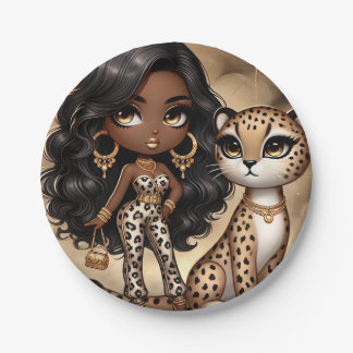 Animal Kingdom Couture Cheetah Paper Plate