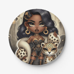 Animal Kingdom Couture Leopard Paper Plate