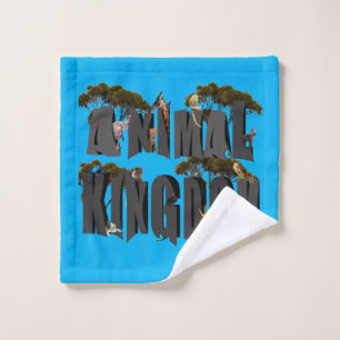 Animal Kingdom Design, Kids Full Print Apron Wash Cloth