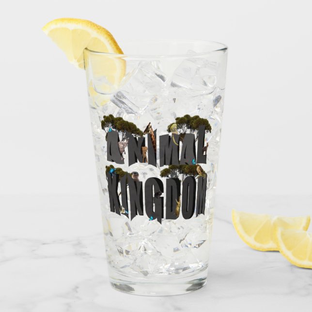 Animal Kingdom Picture Logo With Wildlife, Glass (Front Ice)