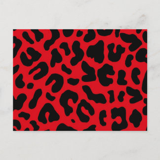 Animal Leopard Print in Red Postcard