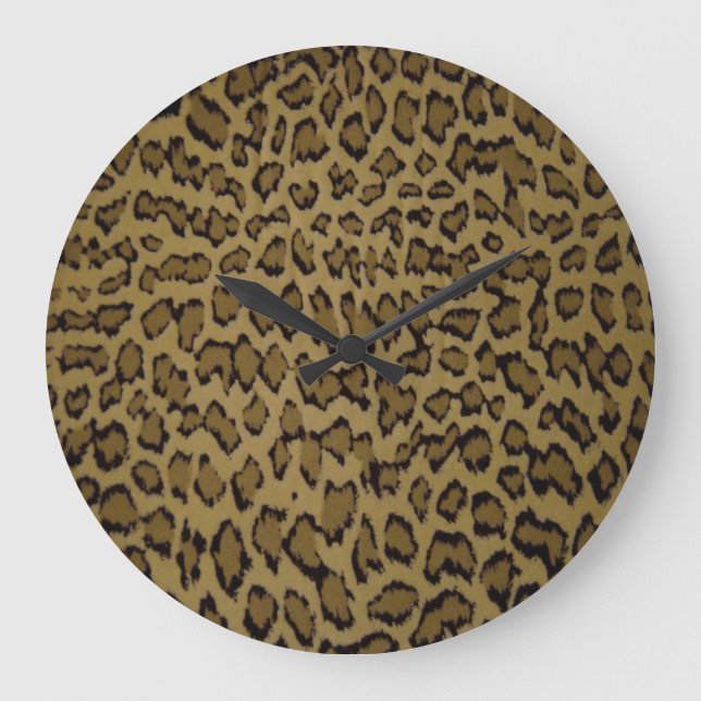 ANIMAL LEOPARD PRINT LARGE CLOCK (Front)
