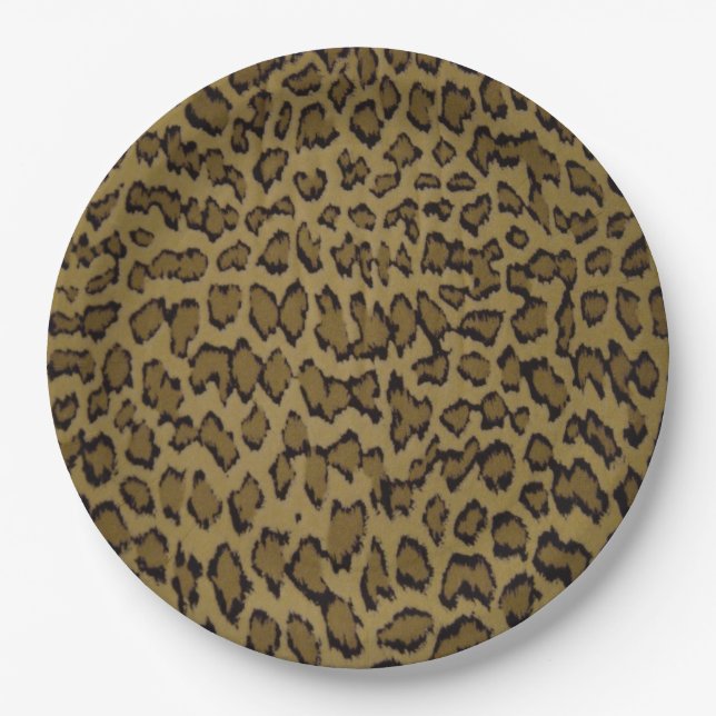 ANIMAL LEOPARD PRINT PAPER PLATE (Front)