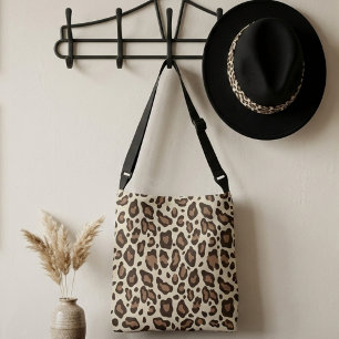 Animal leopard print pattern vintage women's  crossbody bag