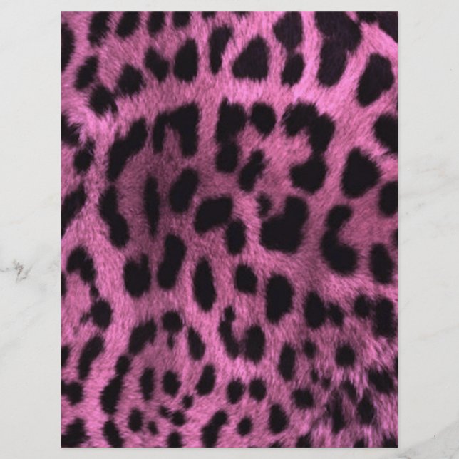Animal leopard print - pink flyer (Front)