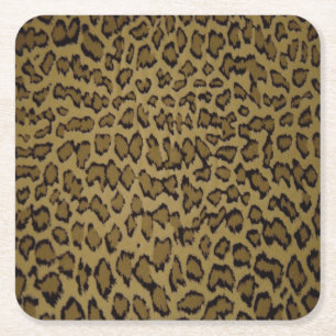 ANIMAL LEOPARD PRINT SQUARE PAPER COASTER