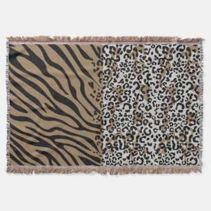 Animal leopard zebra pattern throw blanket