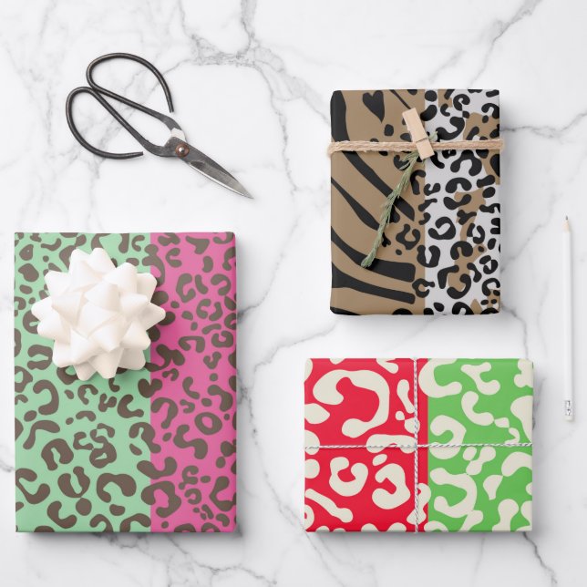 Animal leopard zebra pattern Wrapping Paper (Front)