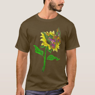 Animal Lepidopterist Sunflower Nature Insect Butte T-Shirt