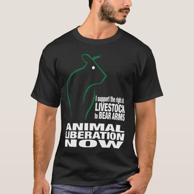 Animal Liberation Black T Shirt (Front)