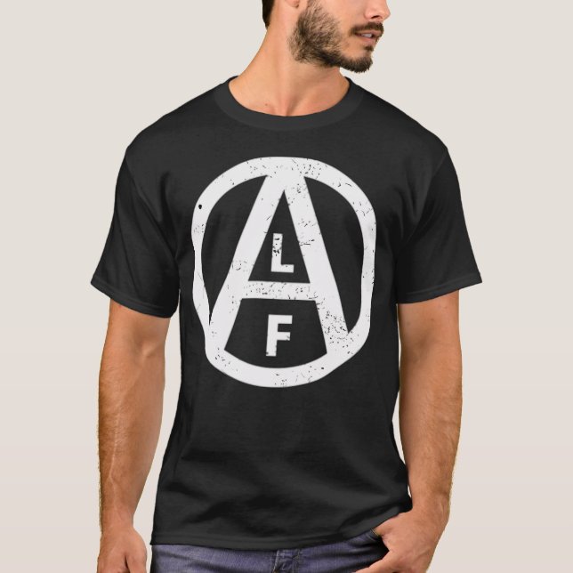 Animal Liberation Front Distressed Logo T-Shirt (Front)