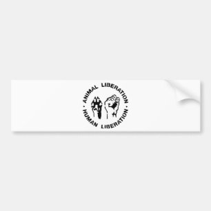 Animal LIberation - Human Liberation Bumper Sticker