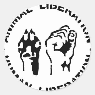 Animal Liberation - Human Liberation Classic Round Sticker