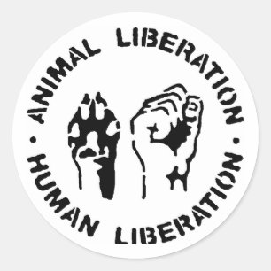 Animal Liberation - Human Liberation   Classic Round Sticker