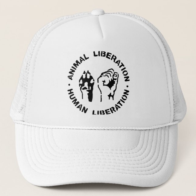 Animal Liberation - Human Liberation Trucker Hat (Front)