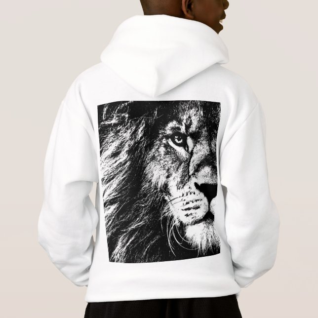 Animal Lion Face Kids Boys Back Print Template (Back)