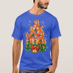 Animal Lover Chipmunk Squirrels Christmas Tree Hol T-Shirt