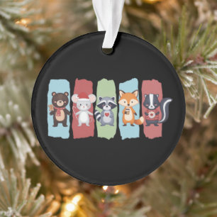 Animal Lover Christmas Racoon Opossum Winter Ornament