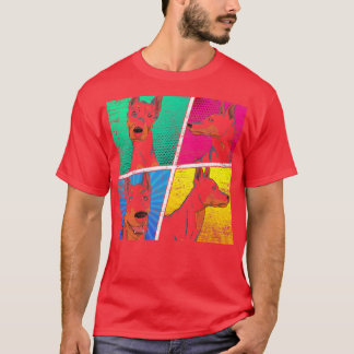 Animal Lover Dog Owner Pet Dog Lover Pop Art Dober T-Shirt