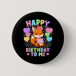 Animal Lover Fox Birthday Shirt _ Kawaii Fox 6 Cm Round Badge