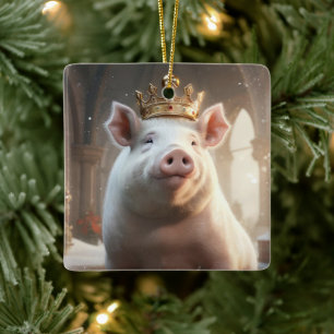 Animal Lover Gift, Farm Lover Gift, Cute Pig Ceramic Ornament