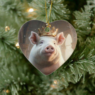 Animal Lover Gift, Farm Lover Gift, Cute Pig Ceramic Tree Decoration