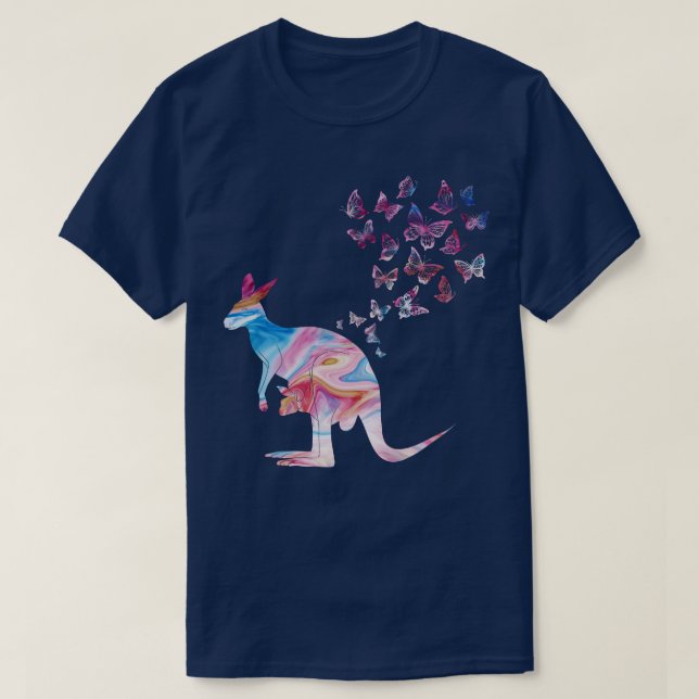 Animal Lover Gift Vintage Kangaroo T-Shirt (Design Front)