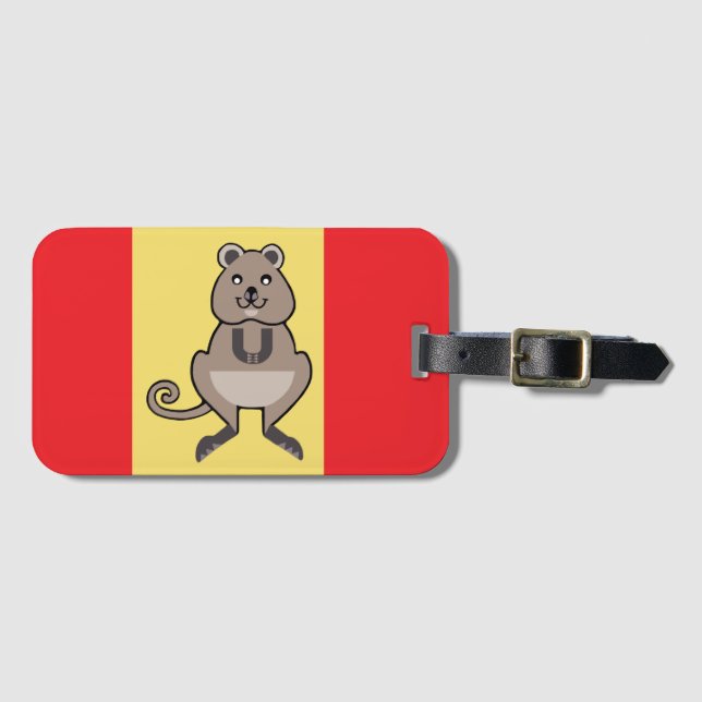 Animal lover - Happy QUOKKA  -Marsupial -Australia Luggage Tag (Front Horizontal)