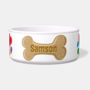 Animal Lover_Heart-Paw personalised dog bone