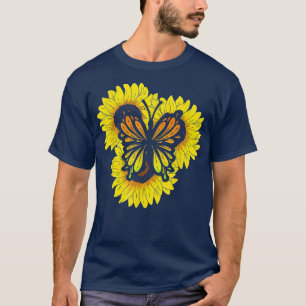 Animal Lover Hippie Sunflower Entomology Insect Bu T-Shirt