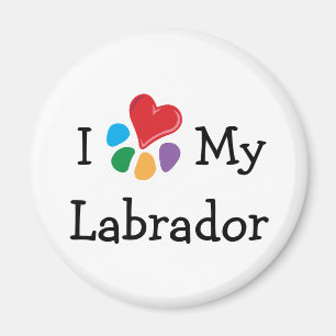 Animal Lover_I Heart Labradors Magnet