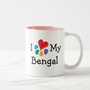 Animal Lover_I Heart My Bengal Two-Tone Coffee Mug