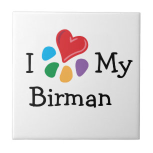 Animal Lover_I Heart My Birman Tile