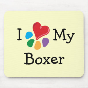 Animal Lover_I Heart My Boxer Mouse Mat