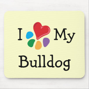 Animal Lover_I Heart My Bulldog Mouse Mat