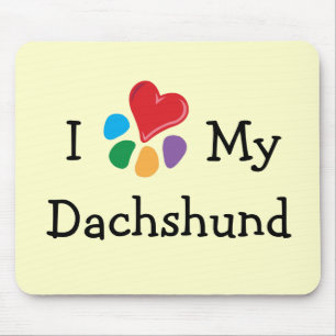 Animal Lover_I Heart My Dachshund Mouse Mat