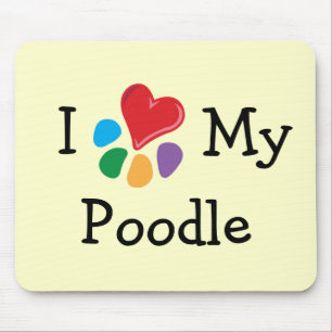 Animal Lover_I Heart My Poodle Mouse Mat