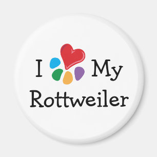 Animal Lover_I Heart My Rottweiler Magnet