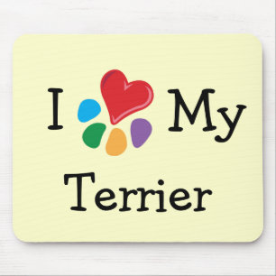 Animal Lover_I Heart My Terrier Mouse Mat
