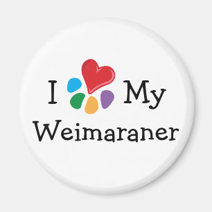 Animal Lover_I Heart My Weimaraner magnet