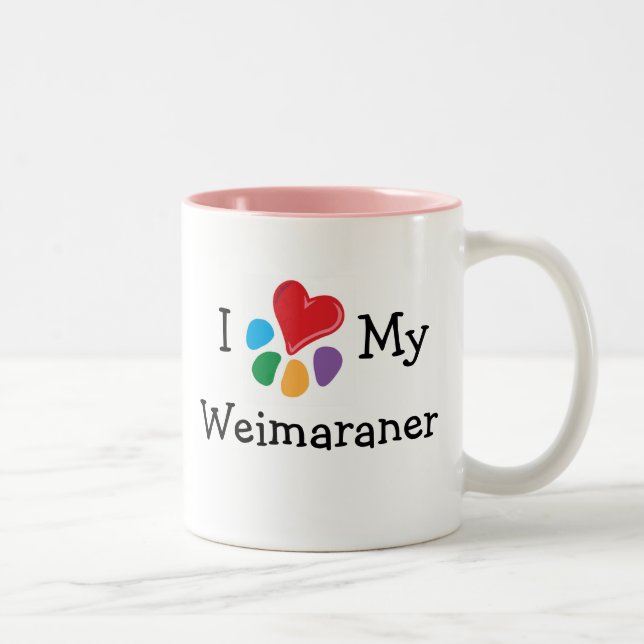 Animal Lover_I Heart My Weimaraner Two-Tone Coffee Mug (Right)