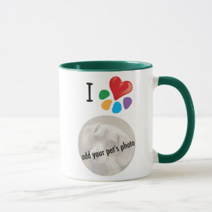 Animal Lover_I Heart your pet's photo template Mug